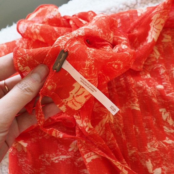 Free People Floral Long-Sleeve Mini Dress - Picture 6 of 8